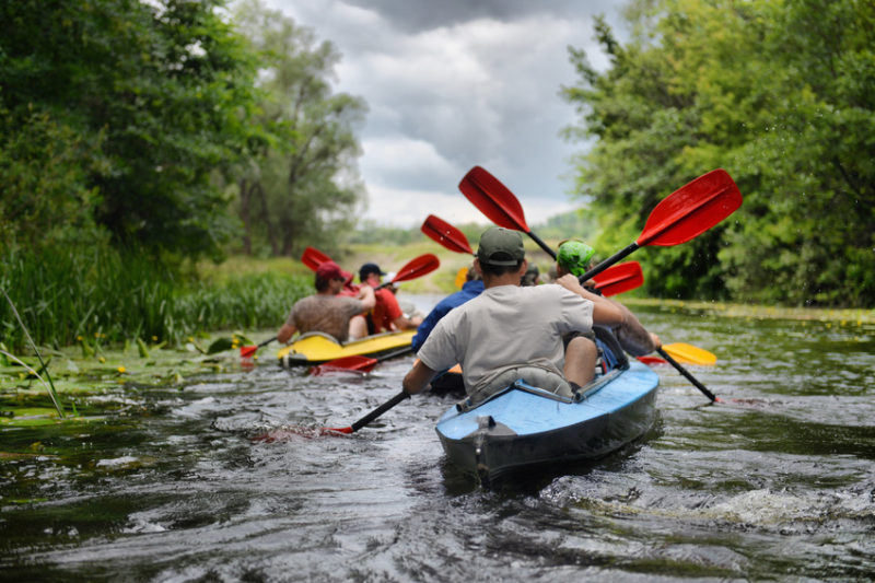 Activité canoë kayak en Alsace pour l'EVJG d'un ami