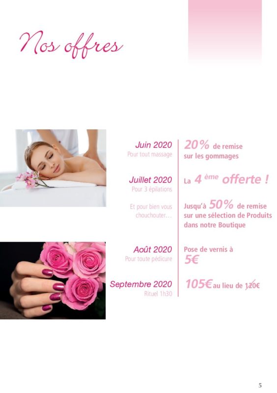 reductions spa esthetique