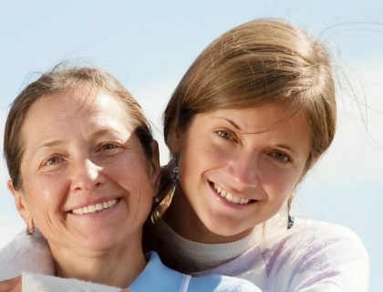 mother with teen daughter