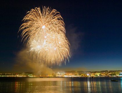 Feu d'artifice pour le Nouvel An de Bâle